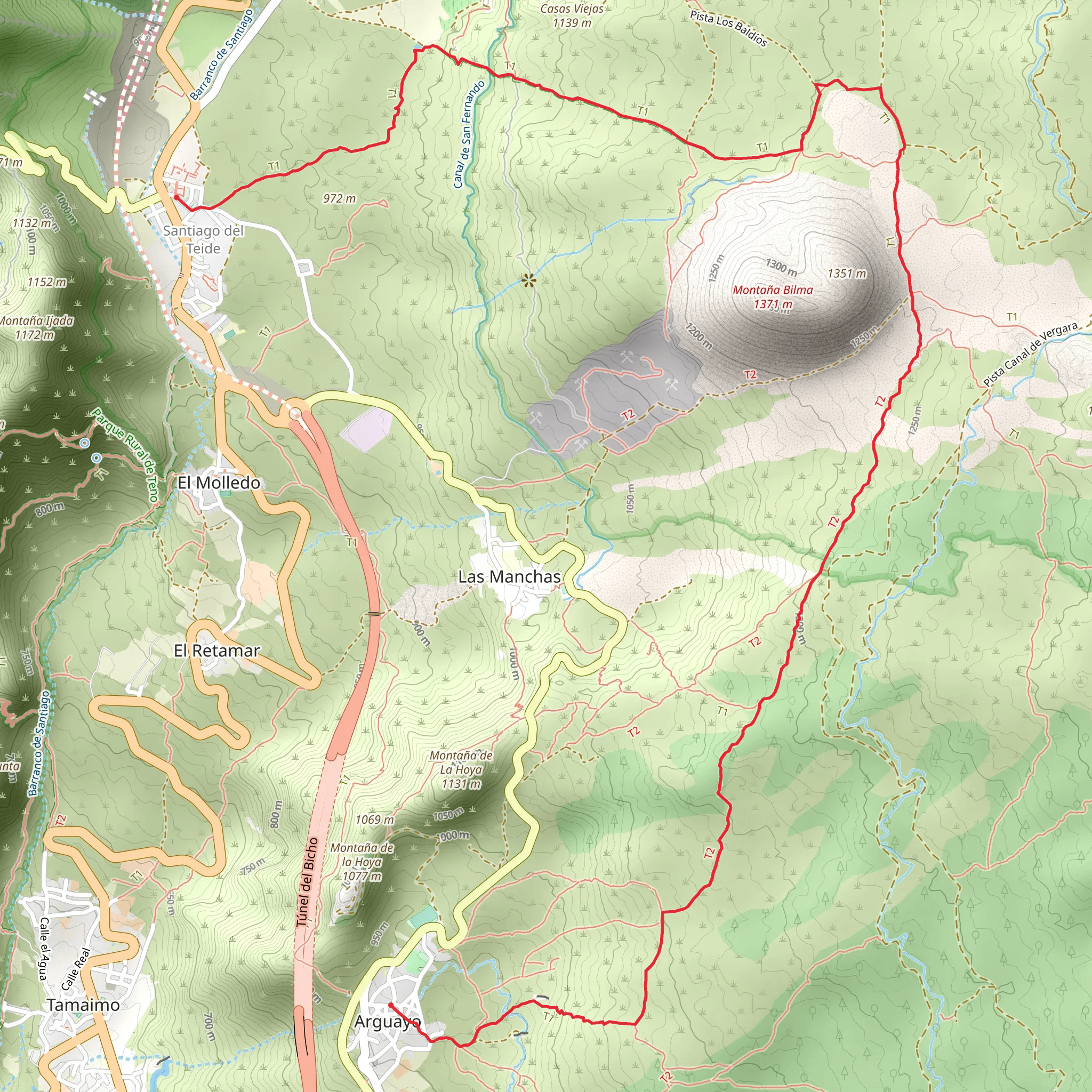 SL TF 60 Santiago del Teide - Arguayo mobile static map