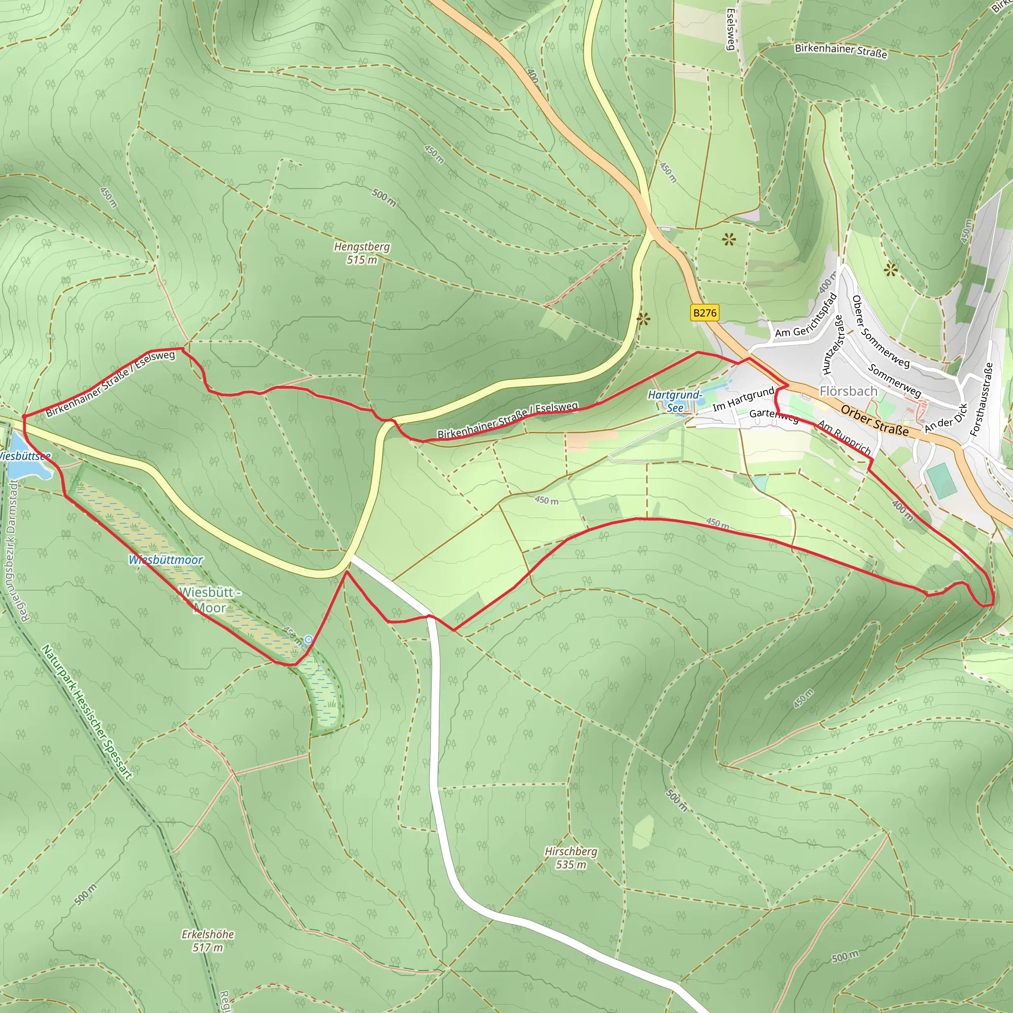 Wiesbüttsee, Drei Buchen and Florsbach Loop mobile static map
