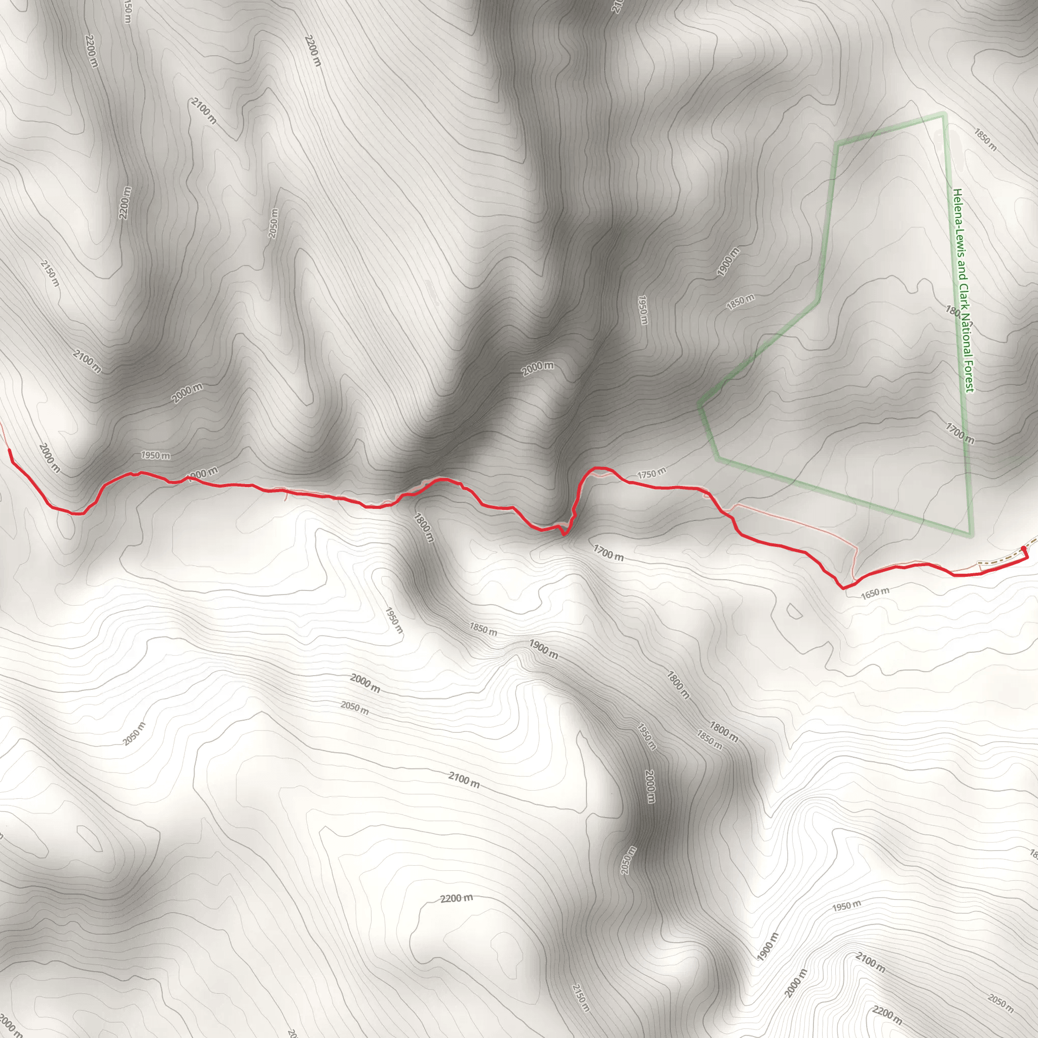 Willow Creek from Augusta Ranger Station Road mobile static map