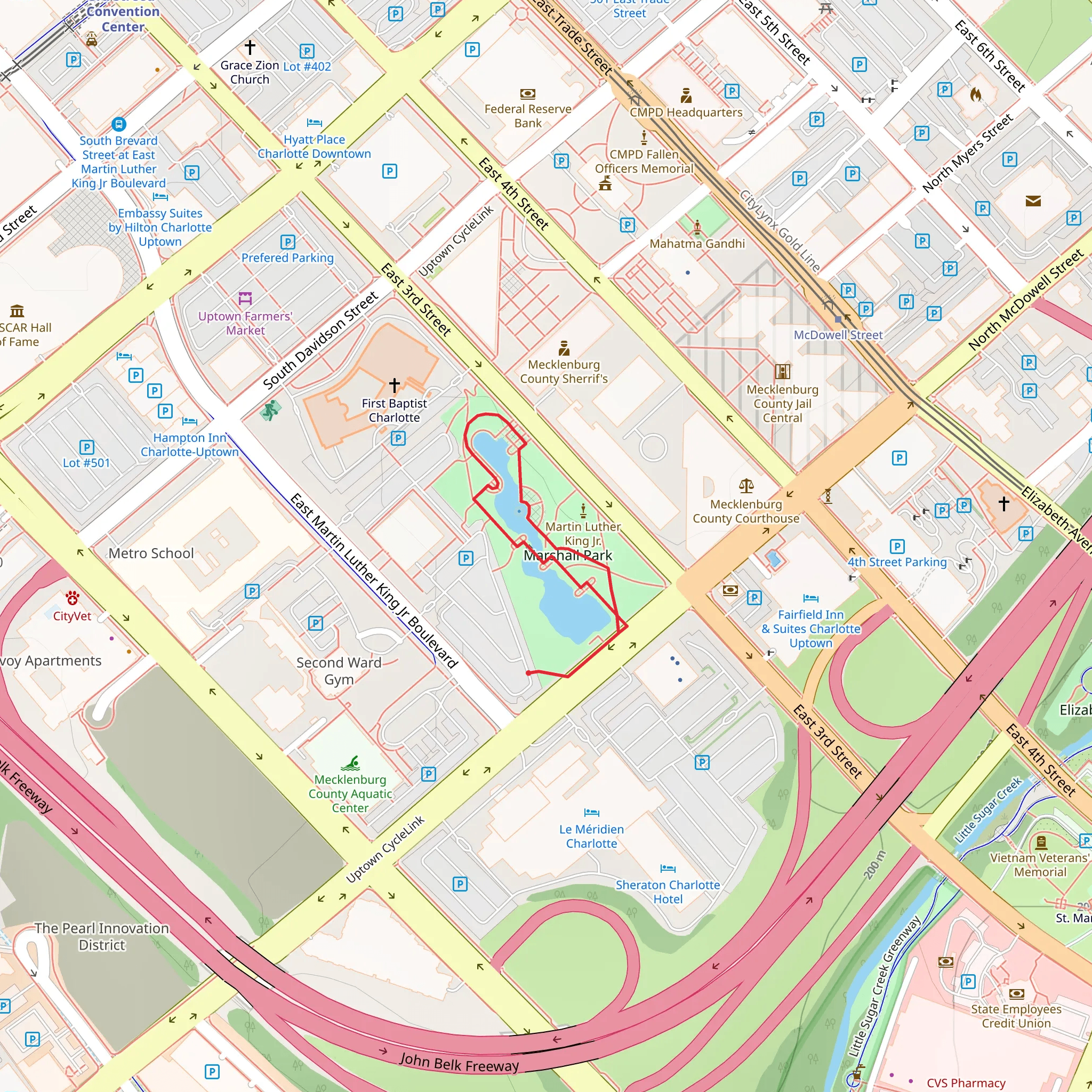 Marshall Park Loop mobile static map