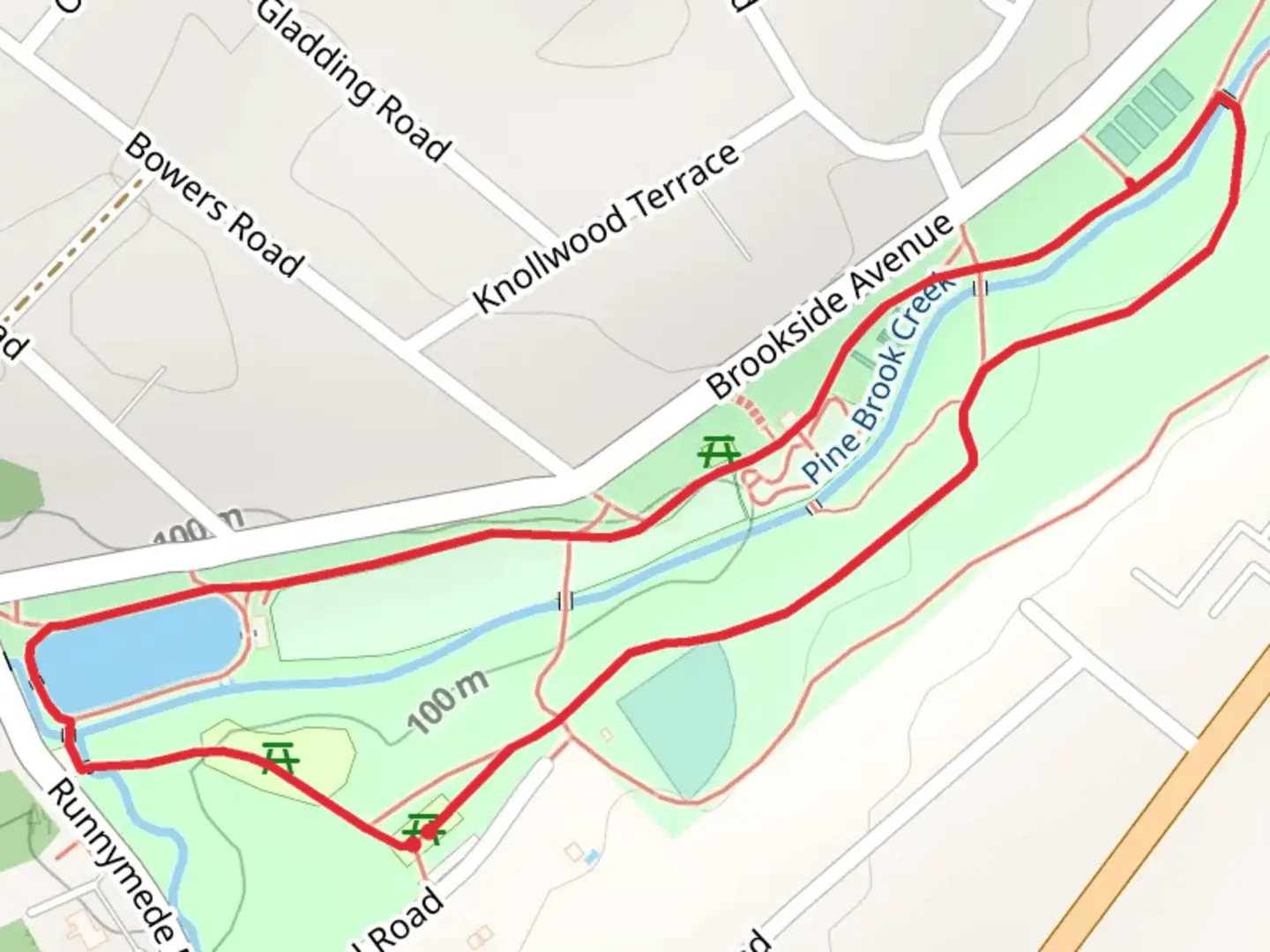 An image depicting the trail Grover Cleveland Park Loop and its surrounding area.