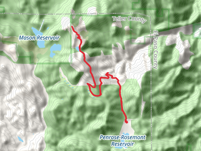 Almagre Mountain and Mount Baldy Reservoir