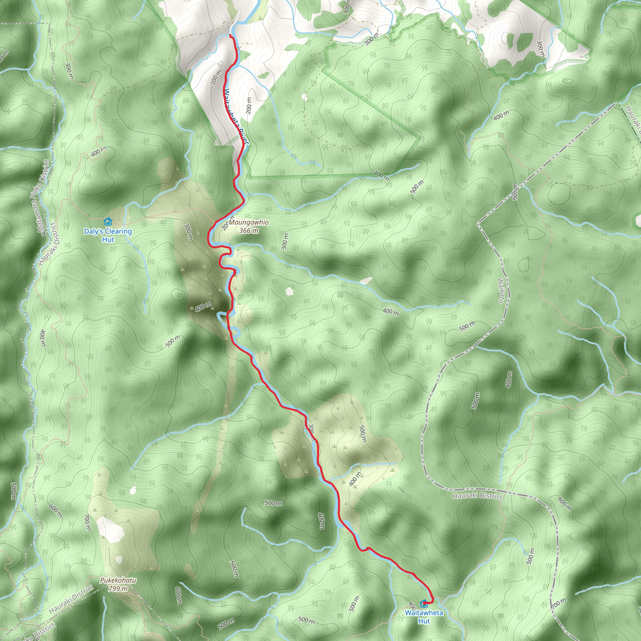 Waitawheta Tramway mobile static map