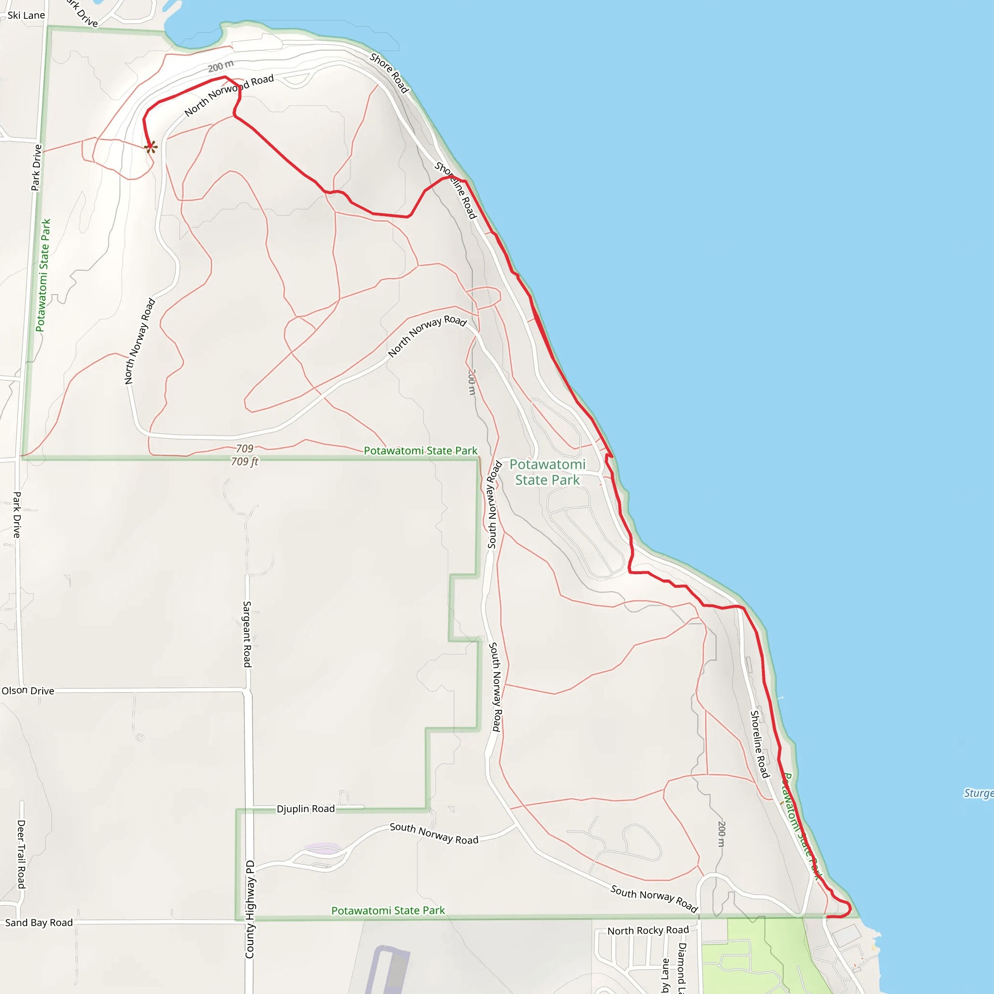 Ice Age Trail - Park Drive mobile static map