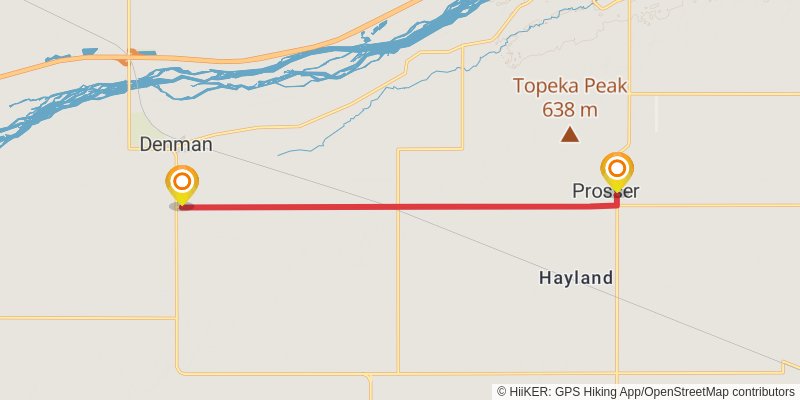 American Discovery Trail North Route stage 184 Map