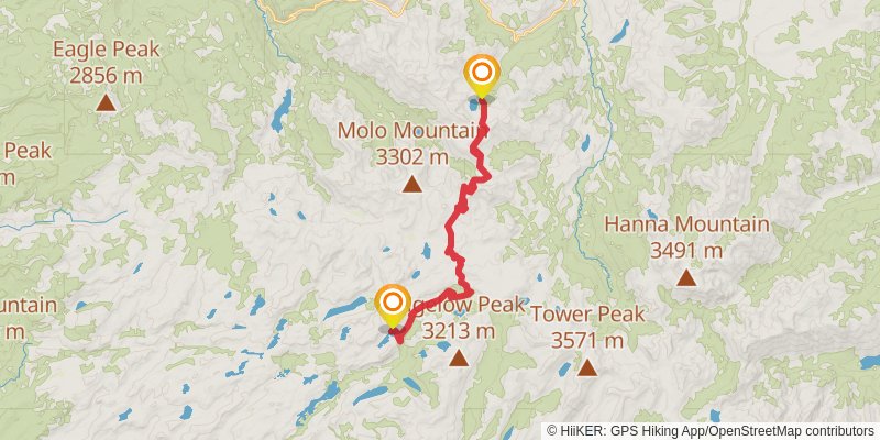 High Emigrant Lake and Maxwell Lake via Horse Meadow Trail stage 4 Map