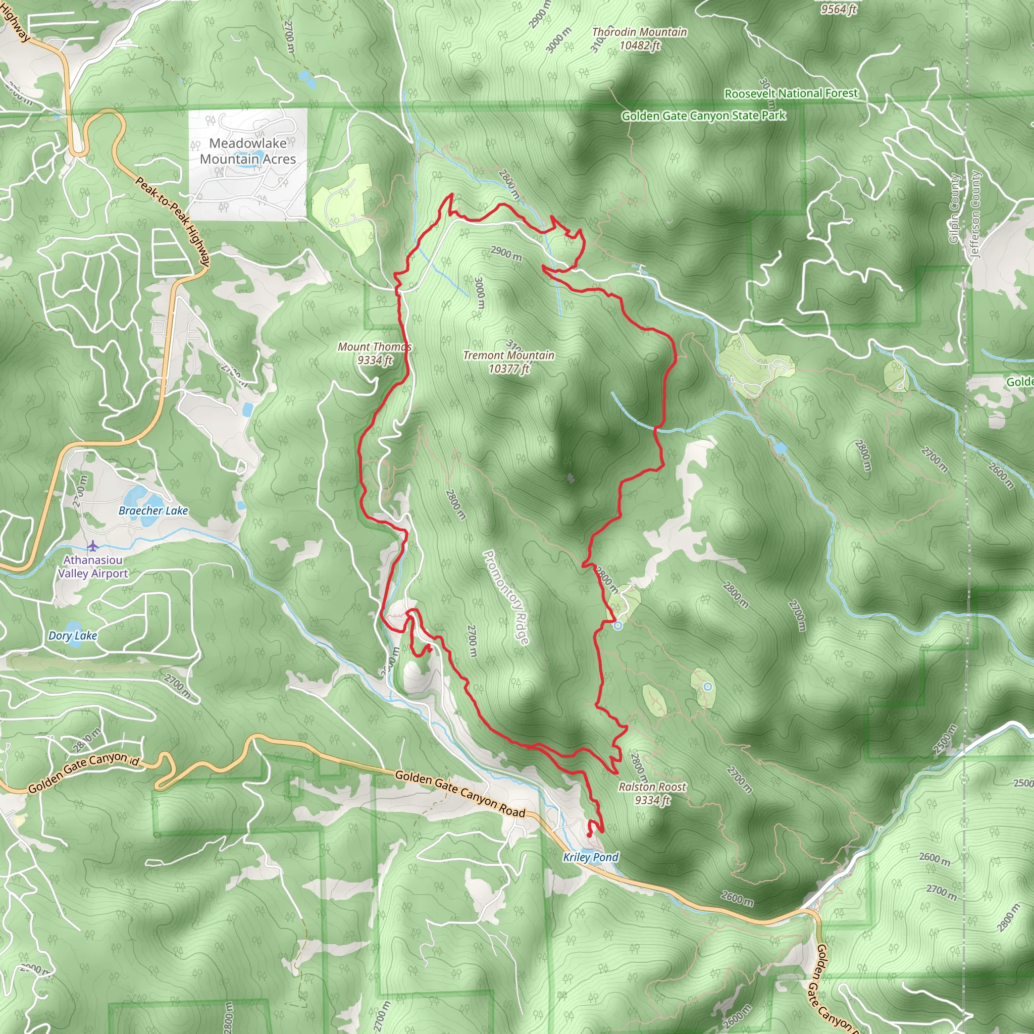 Blue Grouse and Mule Deer Loop Trail mobile static map