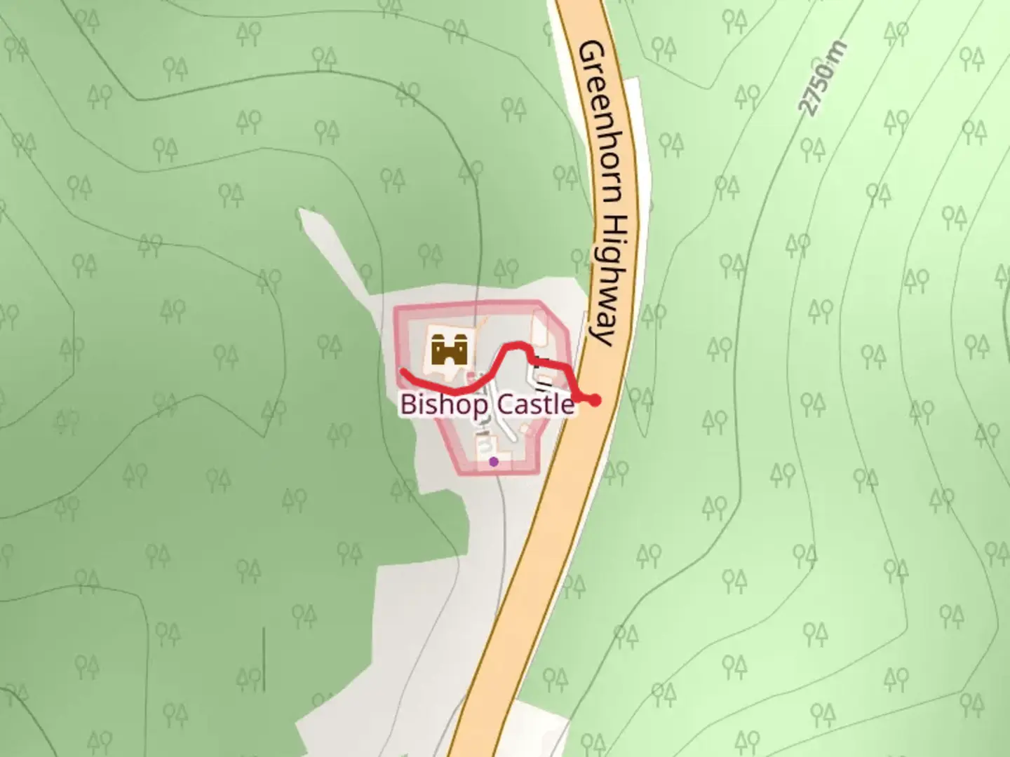 An image depicting the trail Greenhorn Highway - West and its surrounding area.