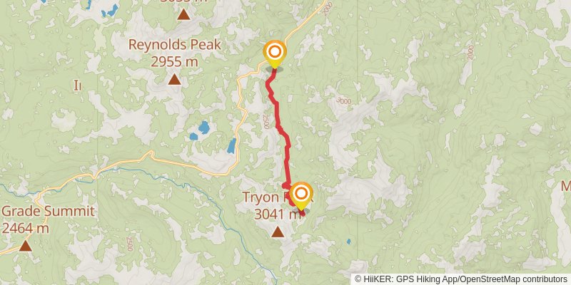 Noble Lake Via Noble Canyon Trail stage 2 Map
