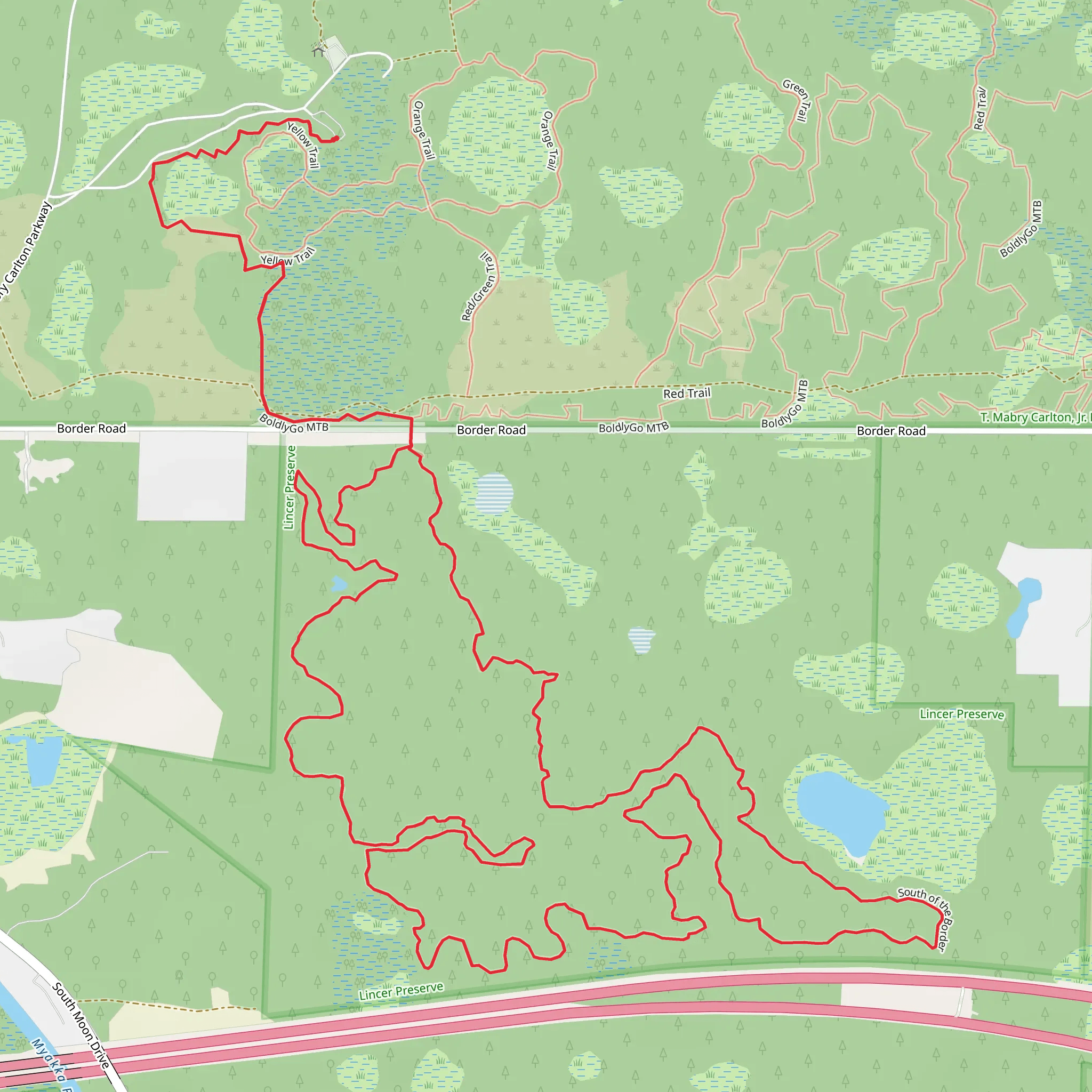 South of the Border Loop mobile static map