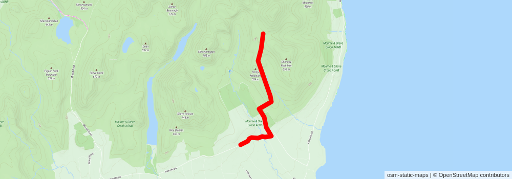 Mourne Wall Challenge stage 3 Map