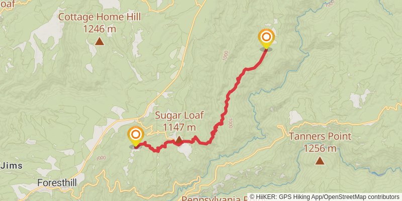 American Discovery Trail North Route stage 366 Map