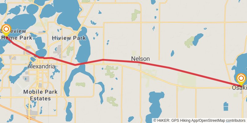 Central Lakes State Trail stage 5 Map