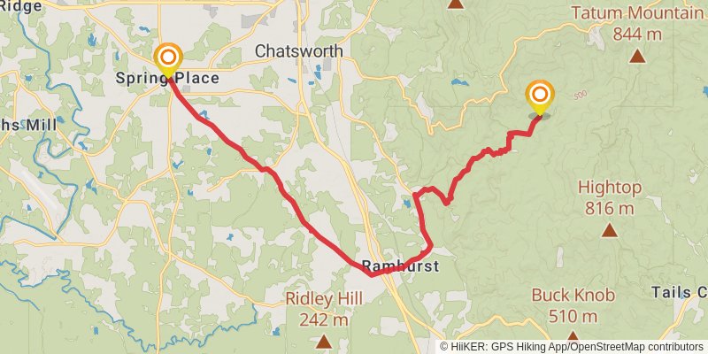 Pinhoti Trail stage 27 Map