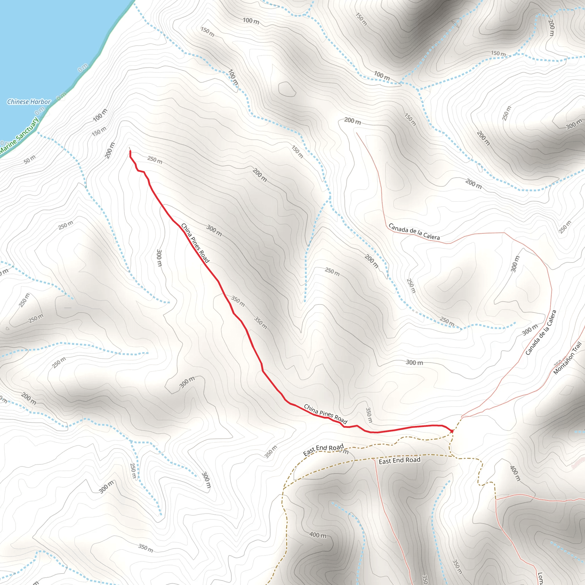 China Pines Trail mobile static map