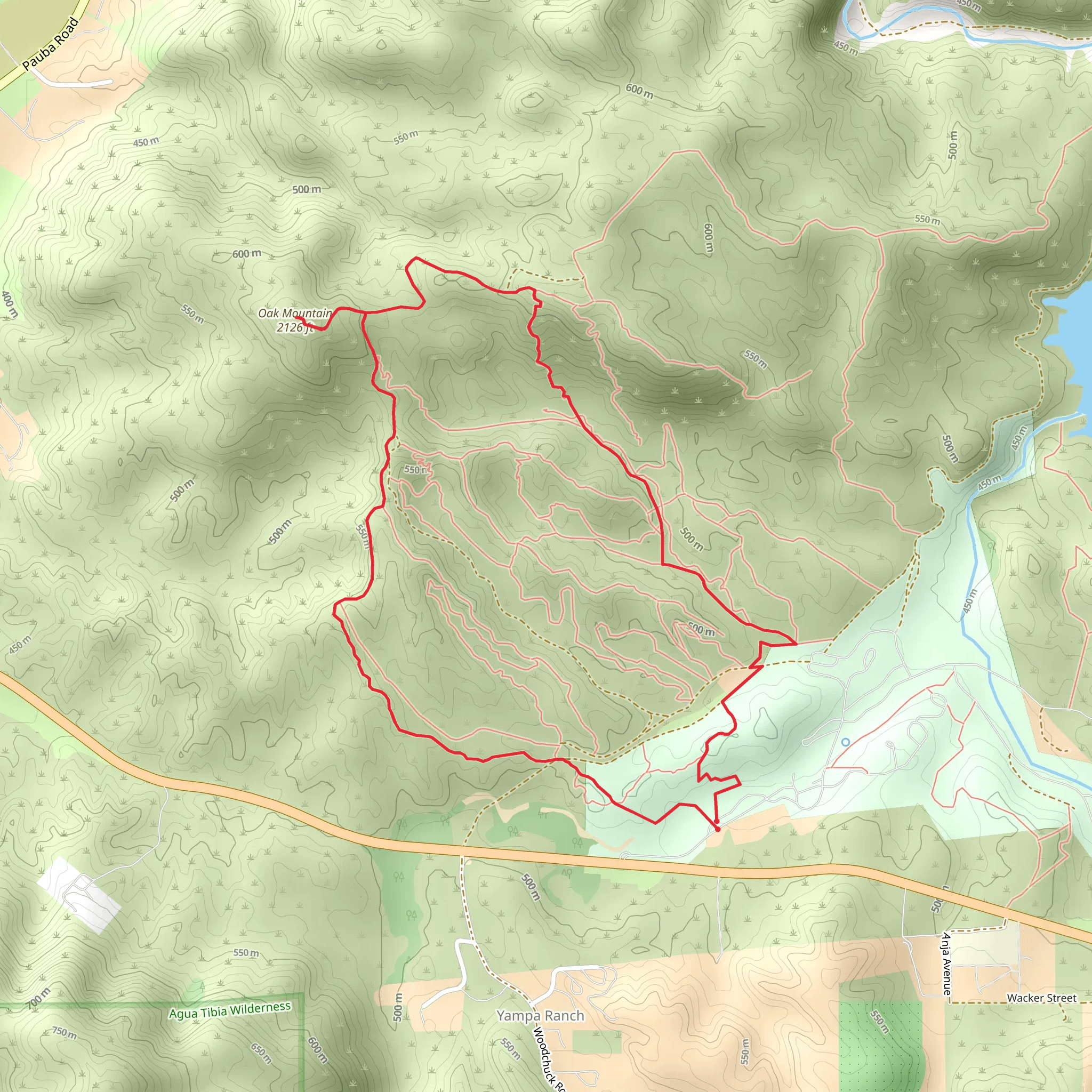 Oak Mountain Loop mobile static map