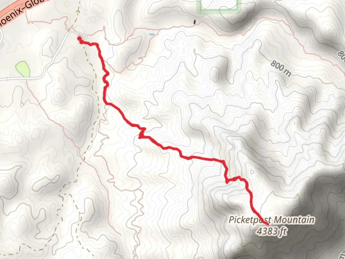 An image depicting the trail Picket Post Mountain Trail and its surrounding area.