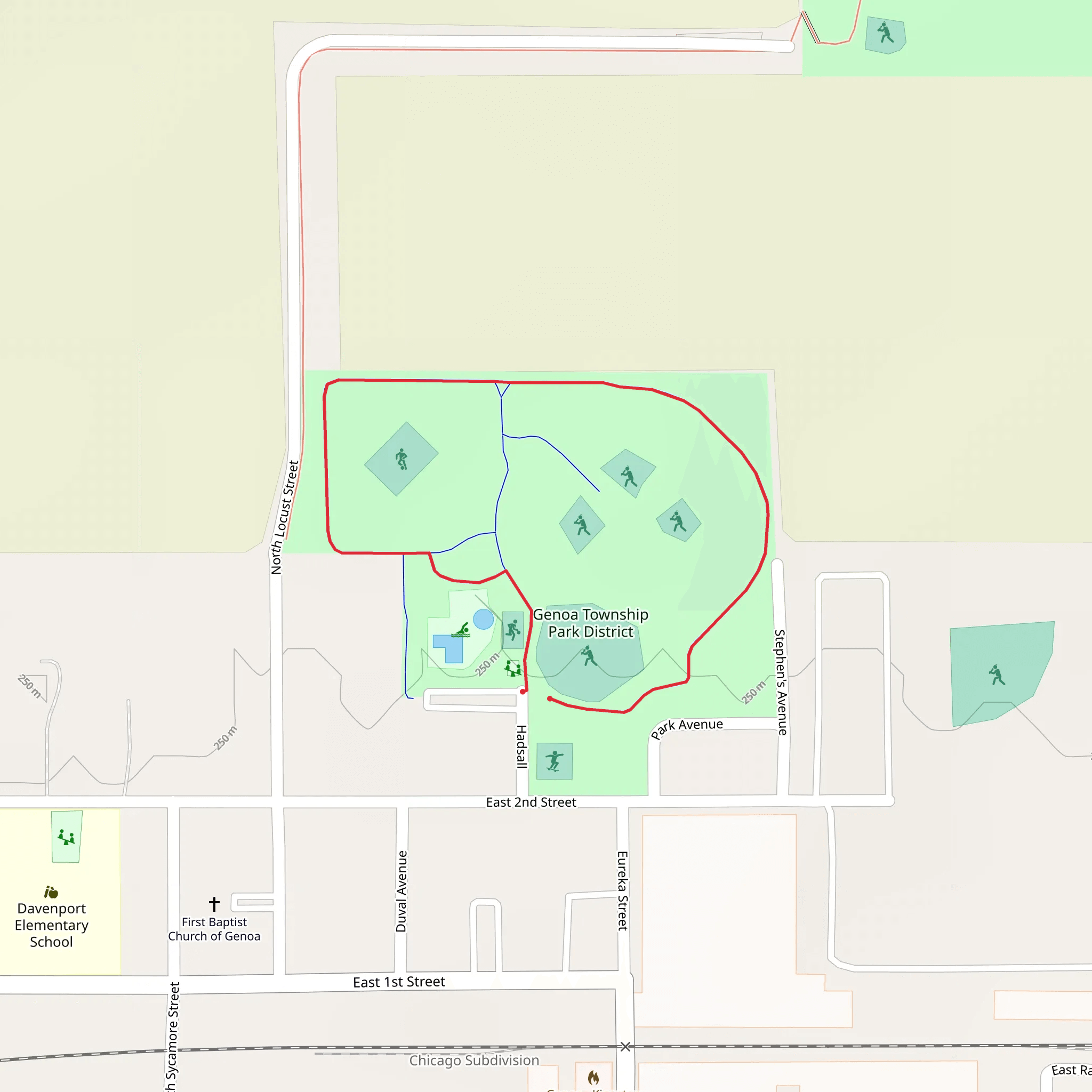 Genoa Township Park District Loop mobile static map