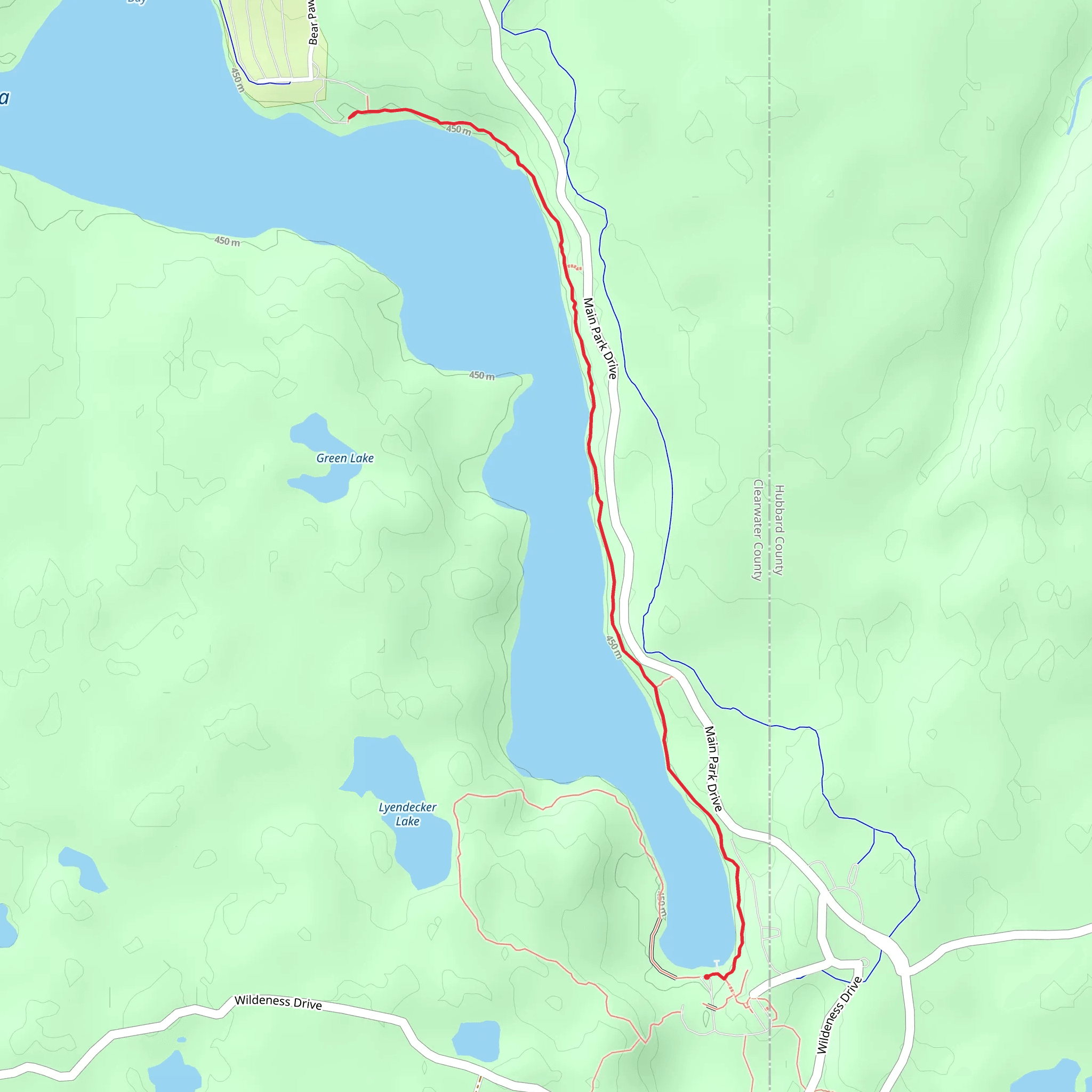 Brower Trail - Lake Itasca mobile static map