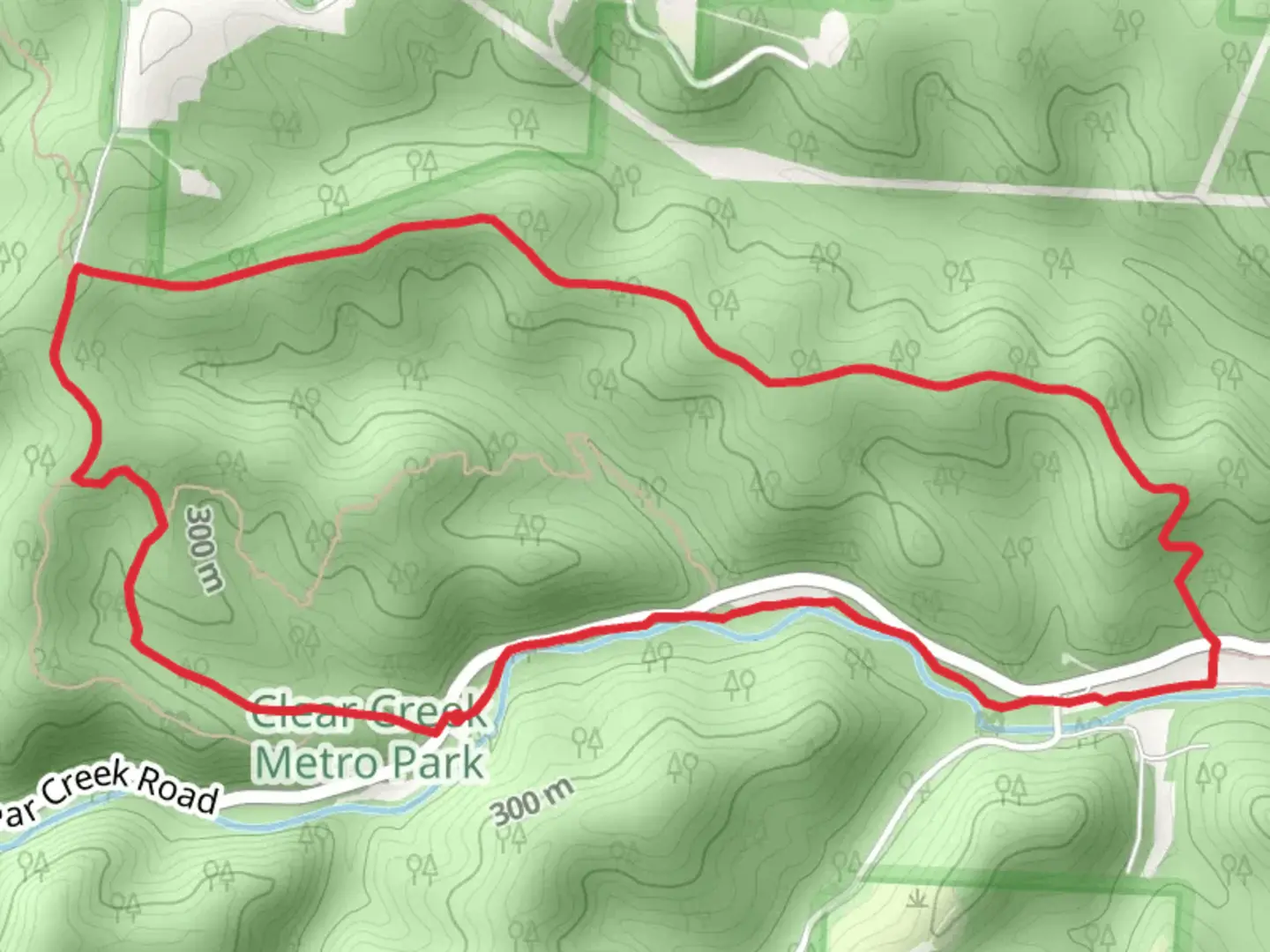 An image depicting the trail Fern, Cemetery Ridge and Creekside Meadows Loop Trails and its surrounding area.