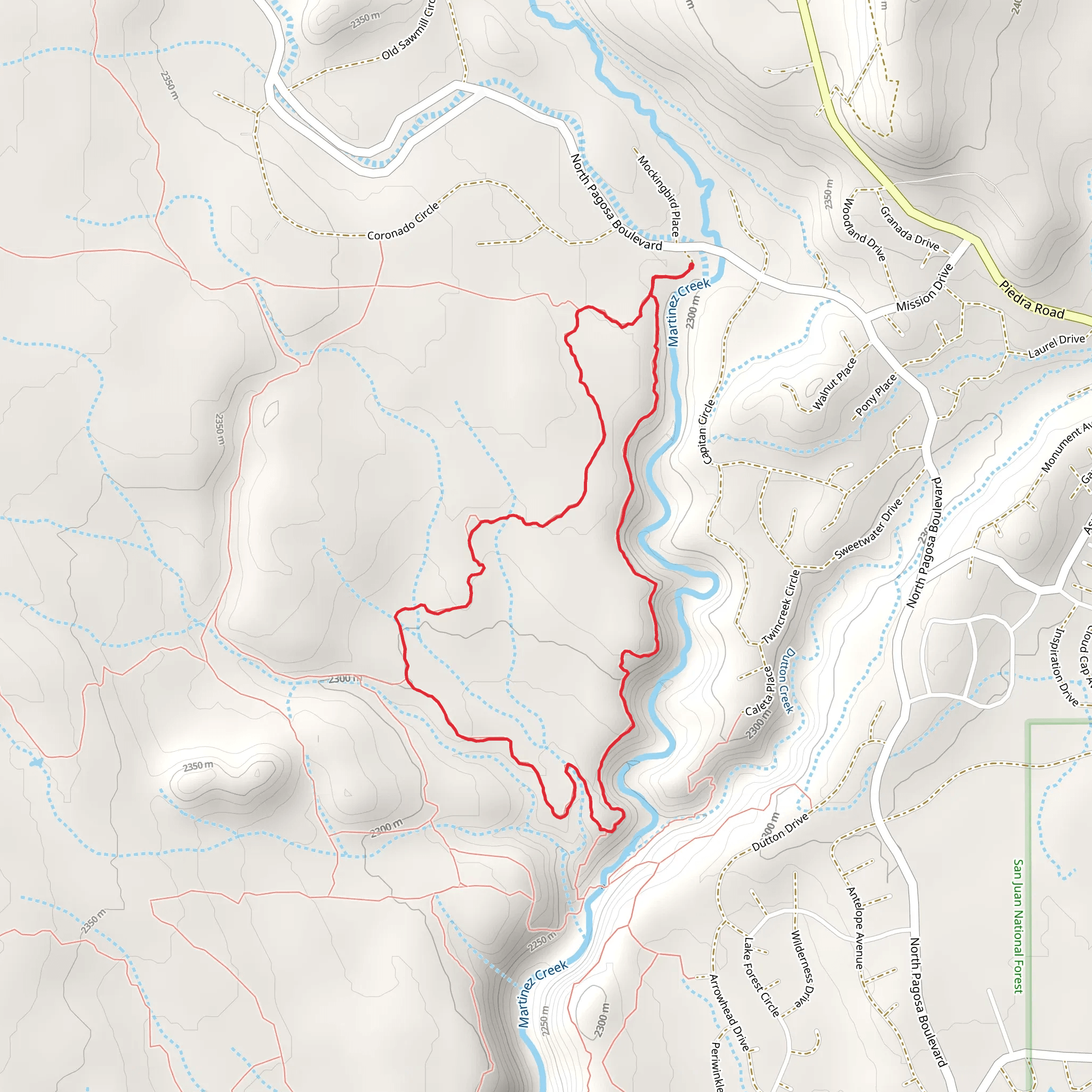 Upper Rim Loop Trail mobile static map