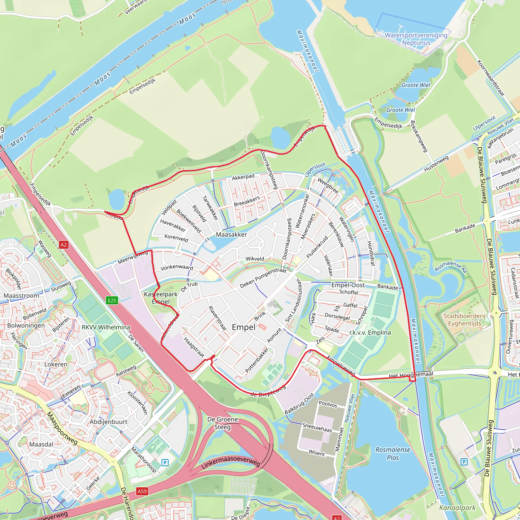 Empelsedijk and Mariannepad Loop mobile static map