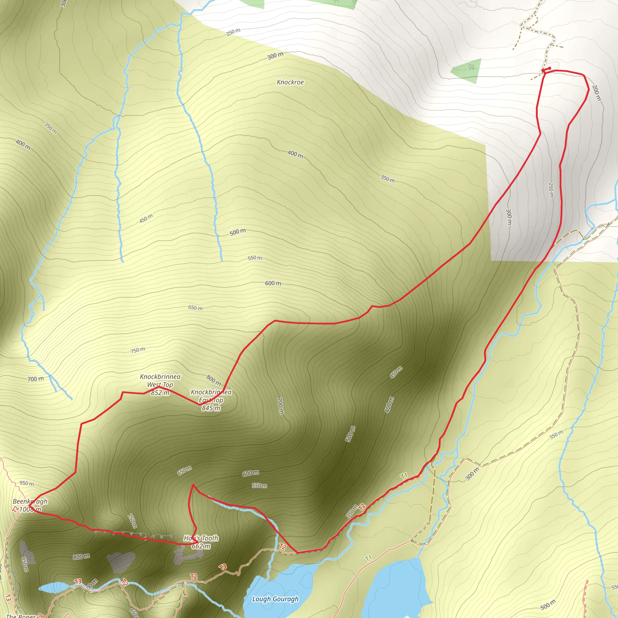 Hag's Tooth and Beenkeragh mobile static map