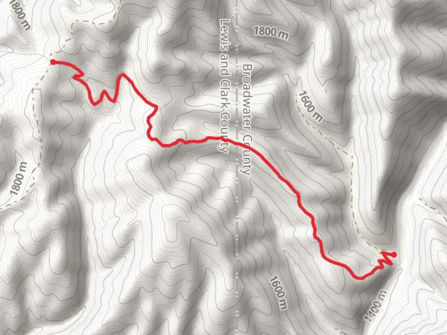An image depicting the trail Never Sweat Trail and its surrounding area.