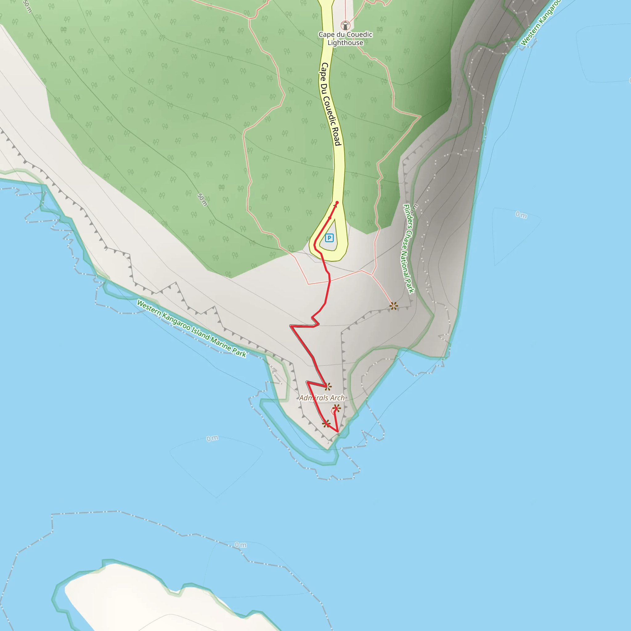 Admirals Arch Walk mobile static map