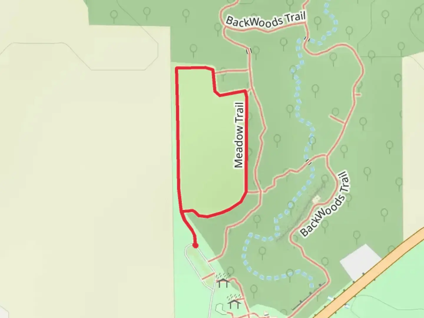 An image depicting the trail Meadow Loop Trail and its surrounding area.