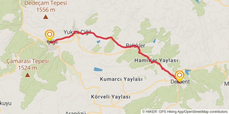 Sufi Trail stage 36 Map