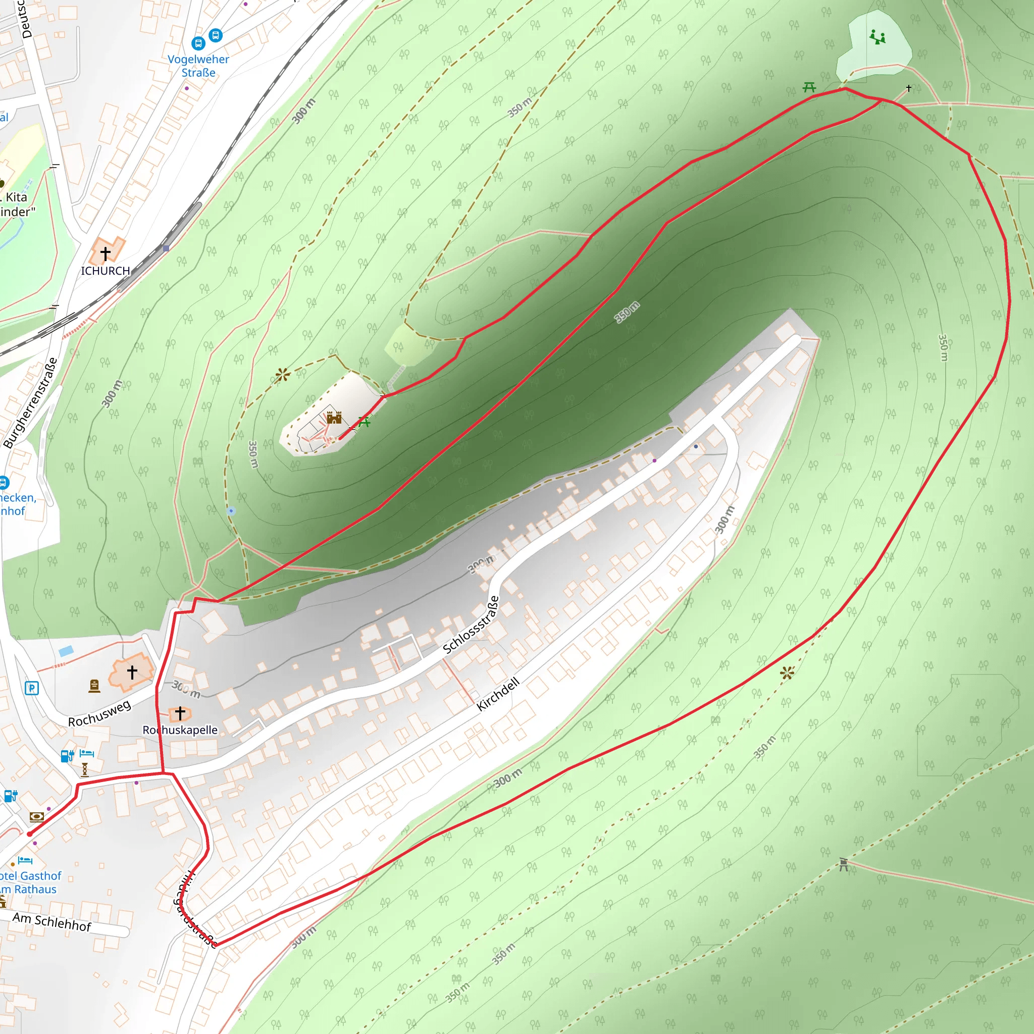 Hohenecken Castle and Schlossberg Loop mobile static map