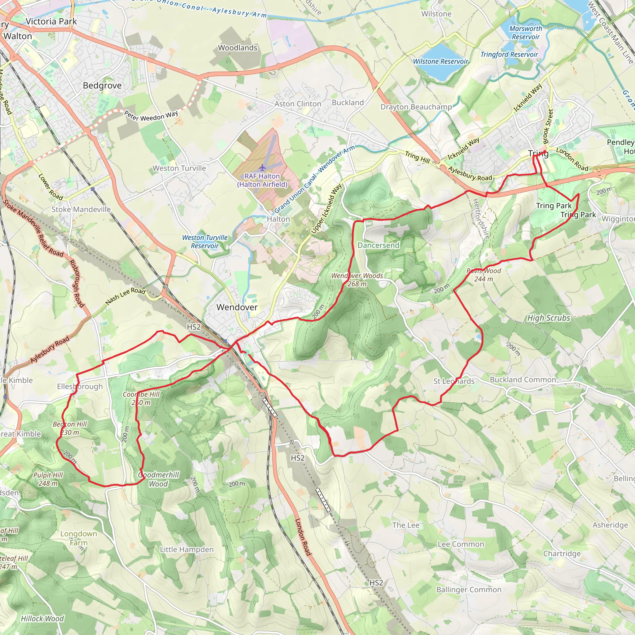 Chequers Challenge Walk mobile static map