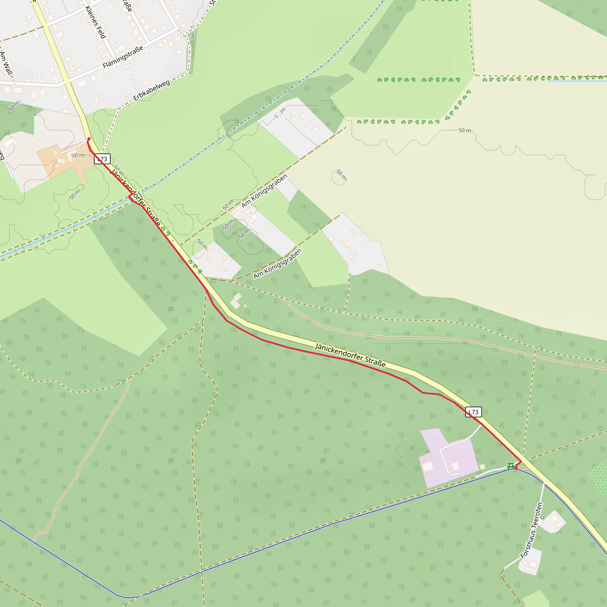 Jänickendorfer Straße Point to Point mobile static map