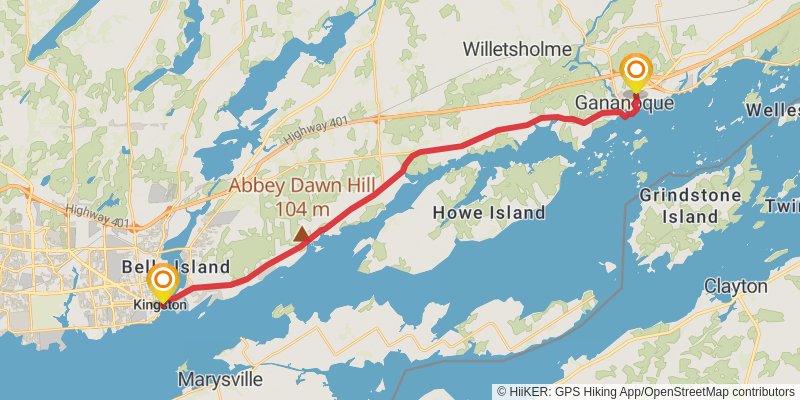 Waterfront Trail stage 10 Map