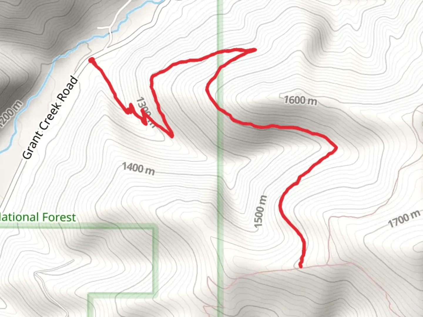 An image depicting the trail Grant Creek Ravine Trail and its surrounding area.