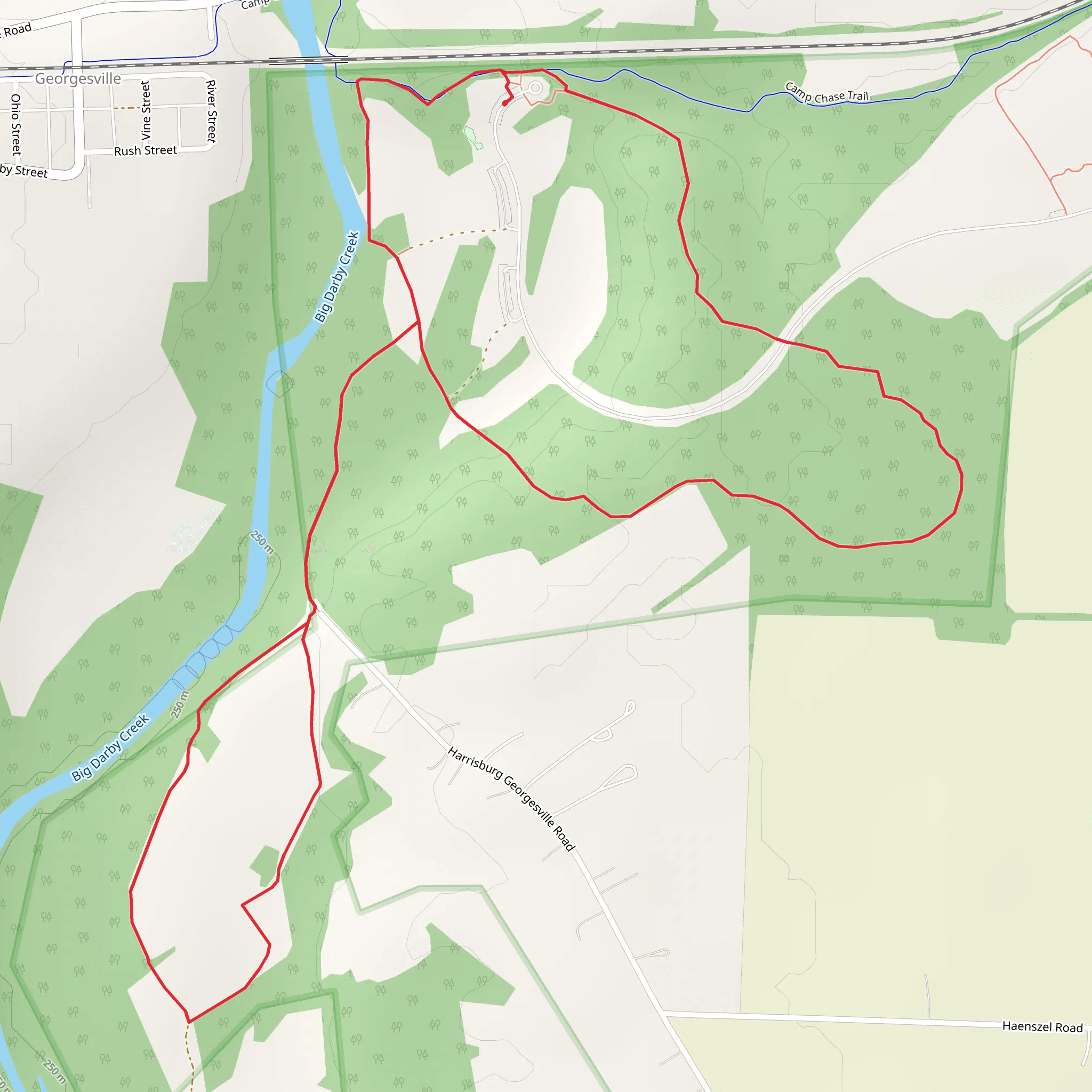 Battelle Darby Creek Park Loop mobile static map