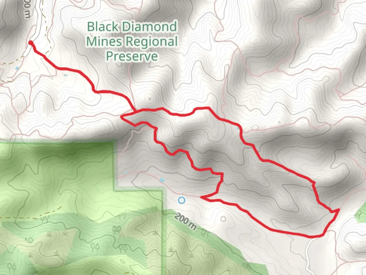 An image depicting the trail Corcoran Mine and Stewartville Loop Trail and its surrounding area.