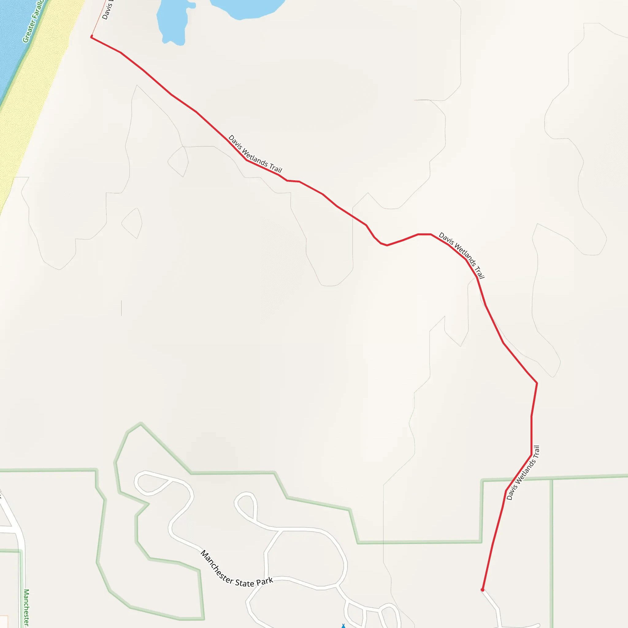 Davis Wetlands Trail mobile static map