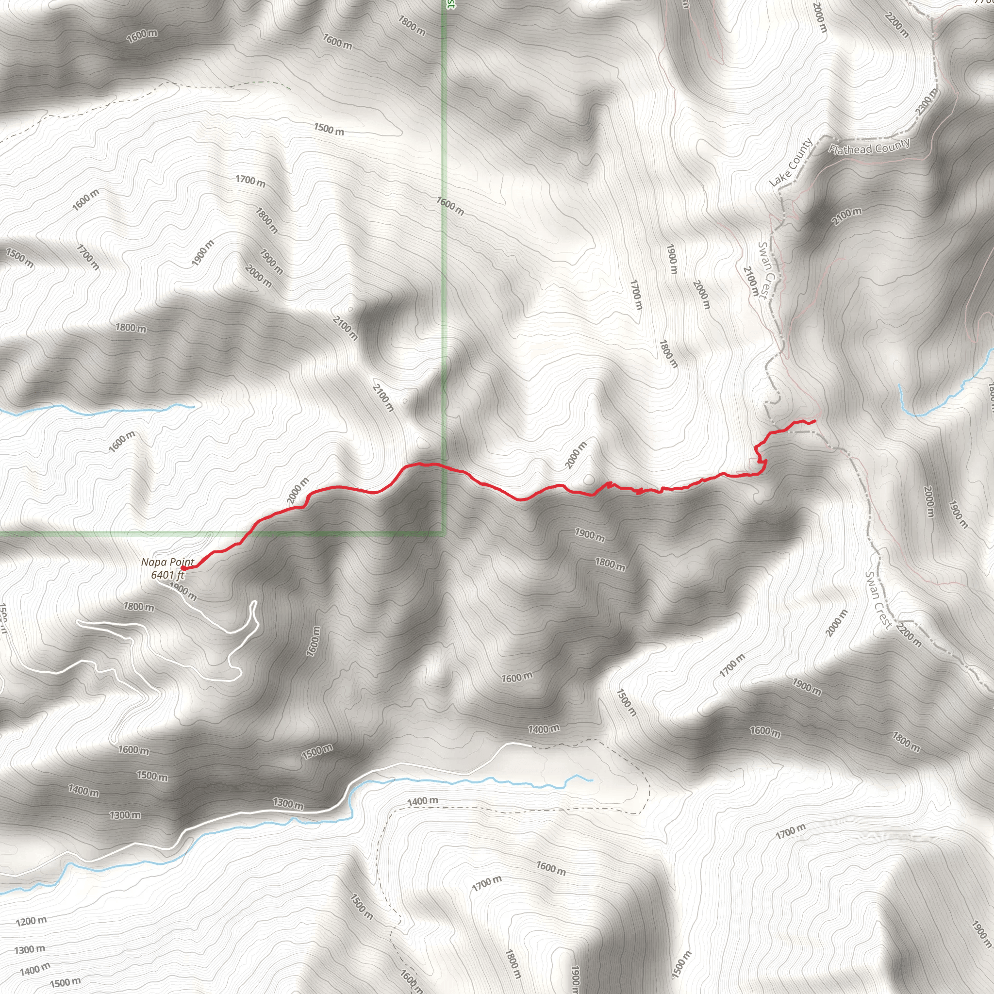 Napa Lookout Trail mobile static map