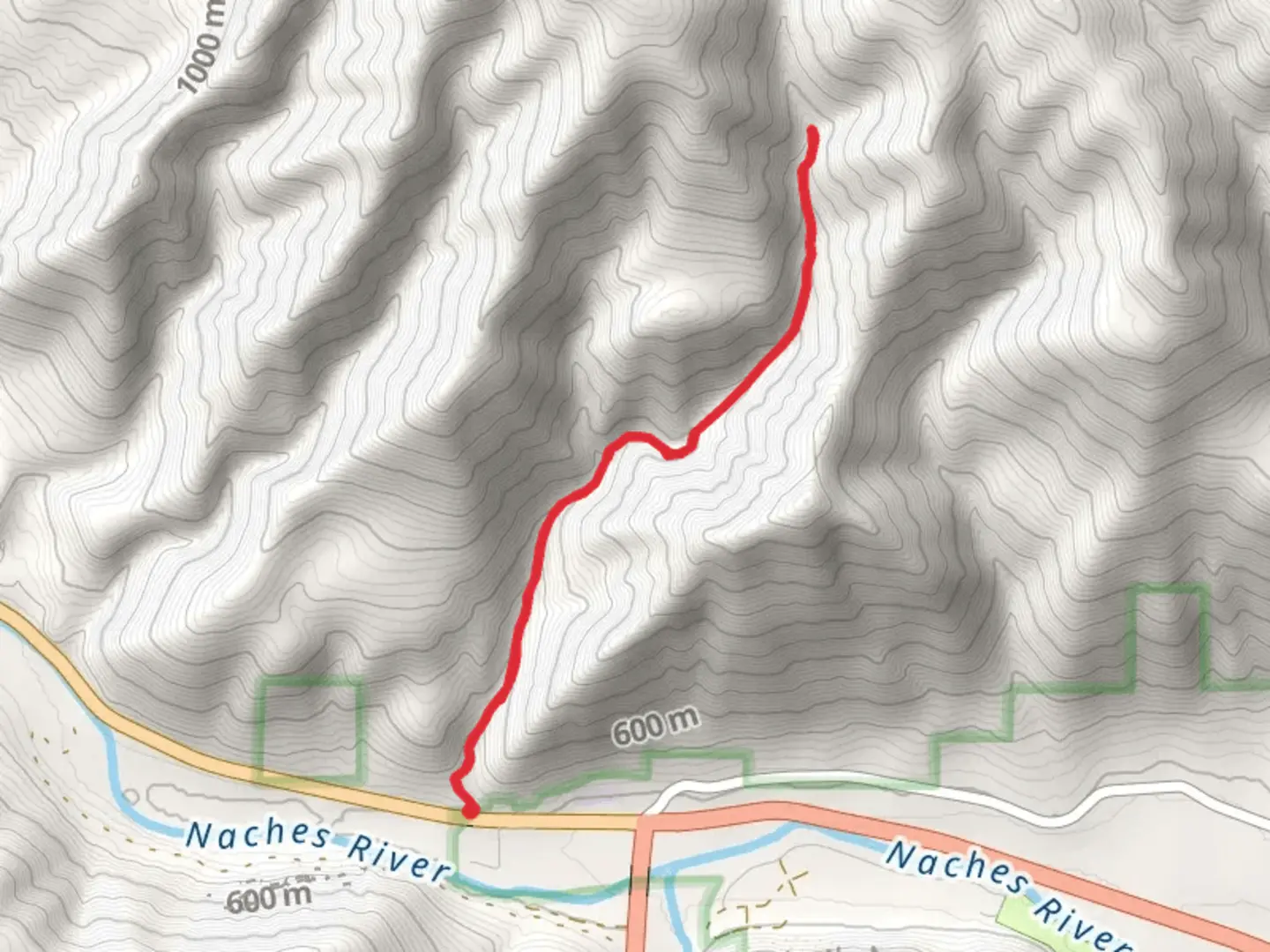 An image depicting the trail Waterworks Canyon and its surrounding area.