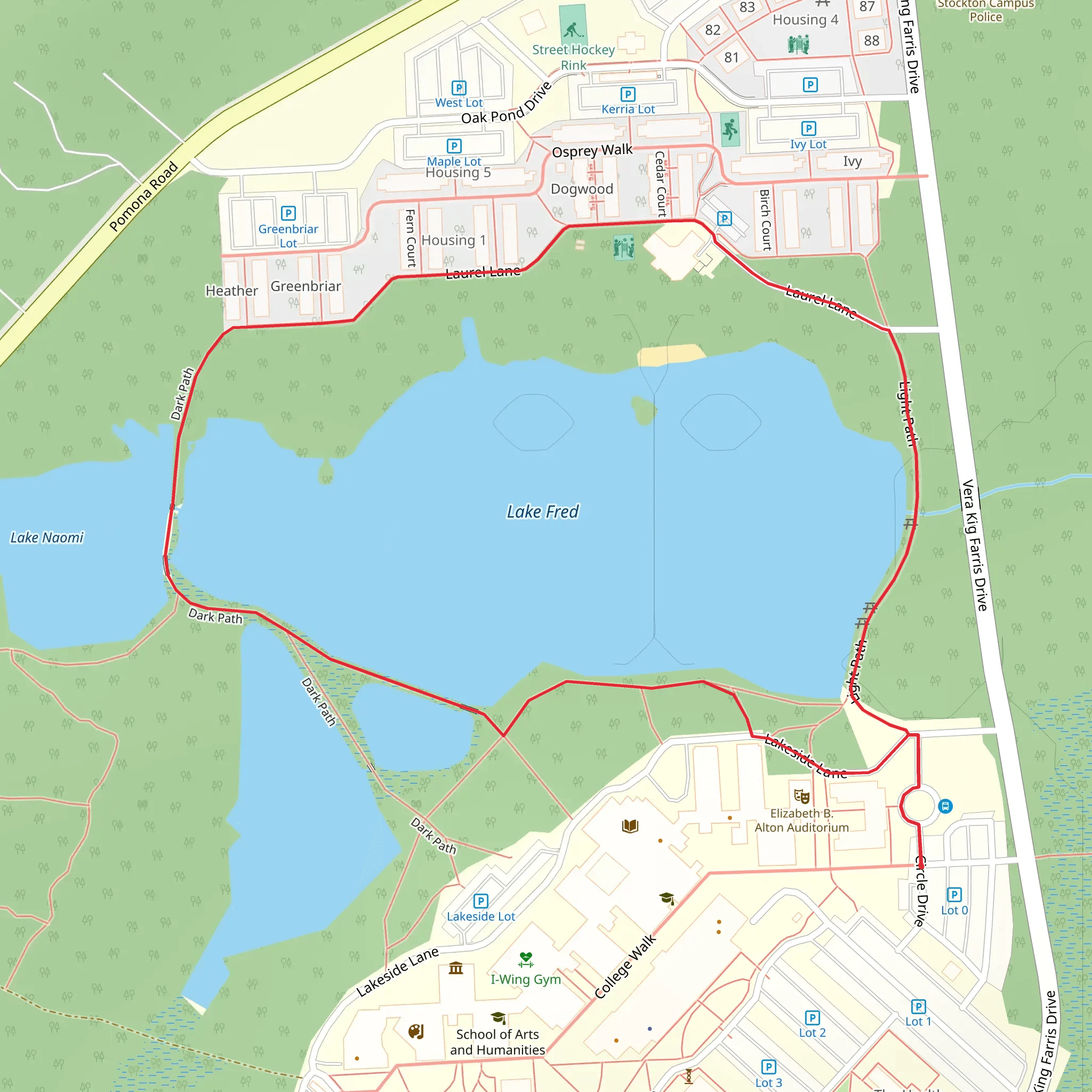 Lake Fred Loop mobile static map