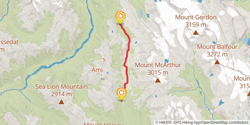 Great Divide Trail stage 36 Map