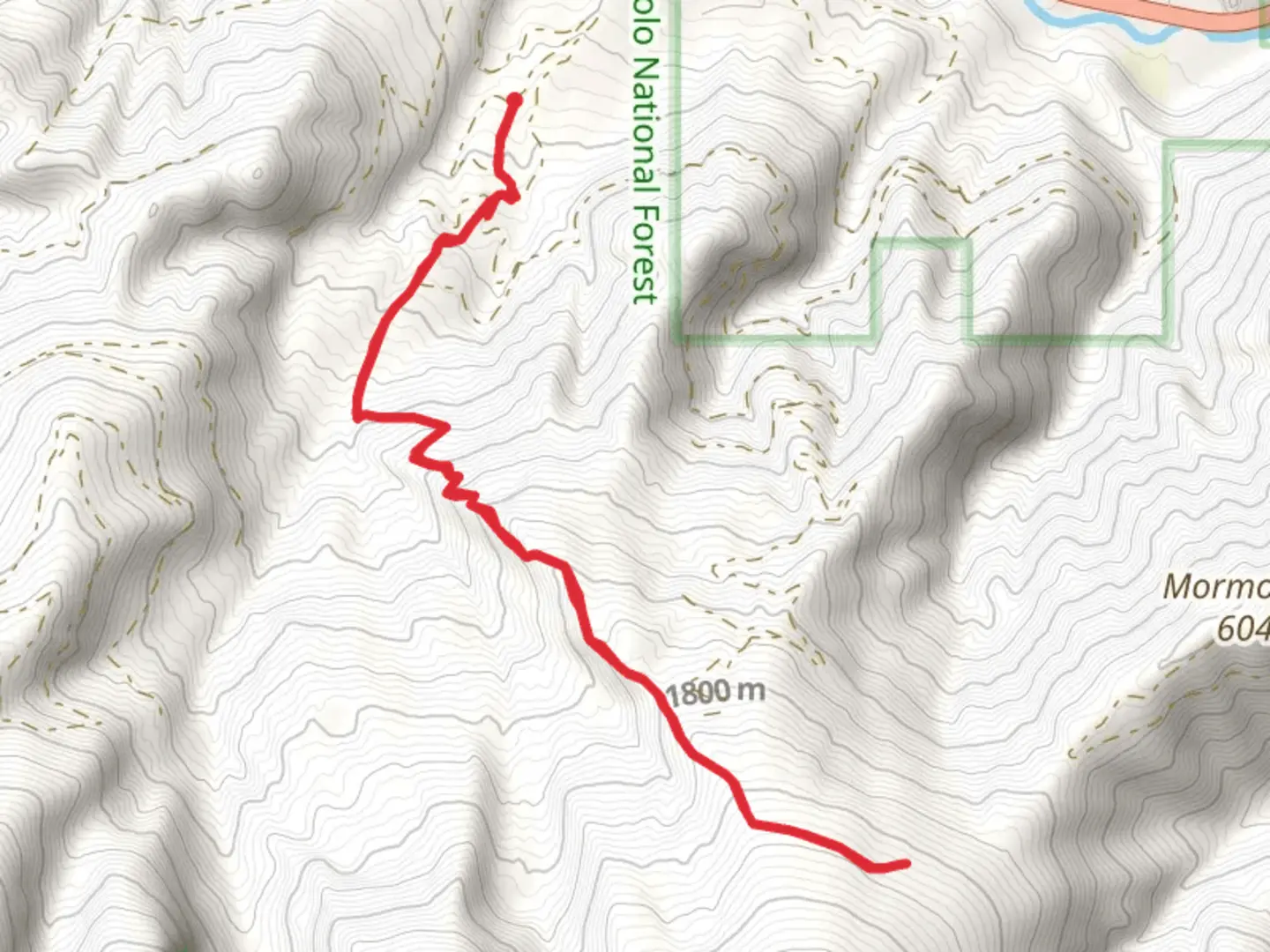 An image depicting the trail Mill Creek Trail Out and Back and its surrounding area.