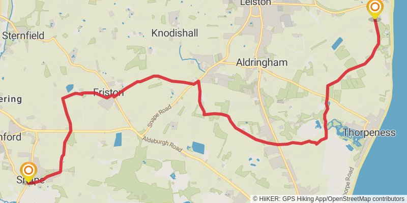 Sandlings Walk stage 2 Map