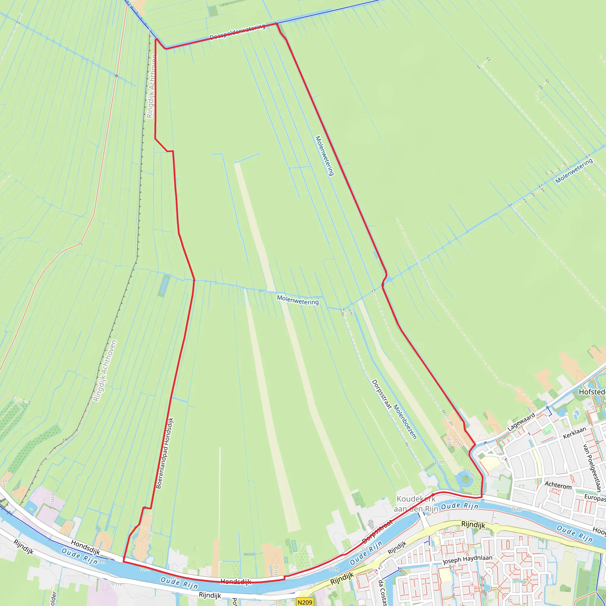 Hondsdijkse Polder Loop mobile static map