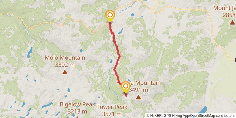 Beartrap Lake Trail stage 2 Map
