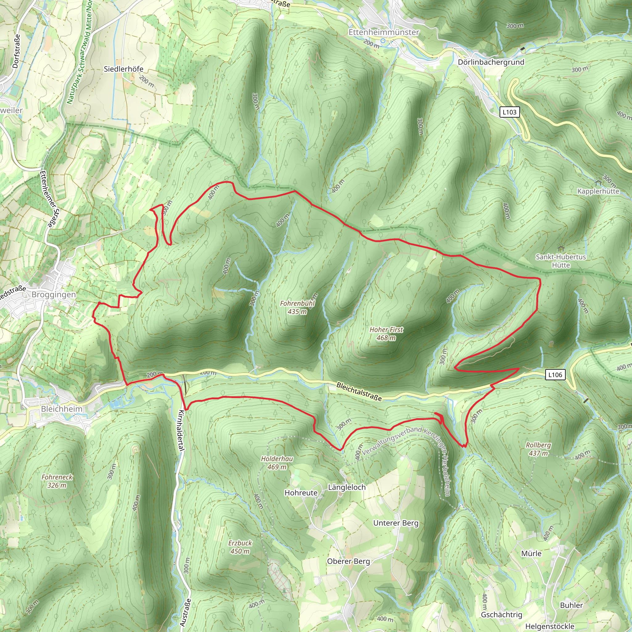 Broggingen Loop mobile static map