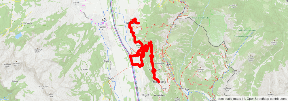The Liechtenstein Trail stage 2 Map
