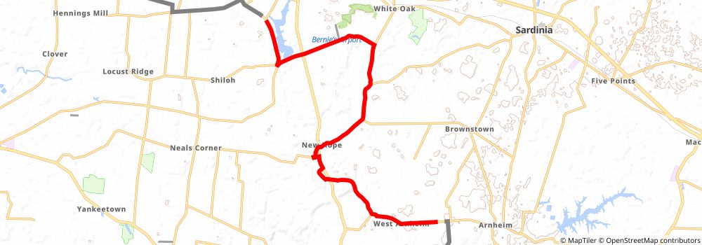 American Discovery Trail South Route stage 80 Map